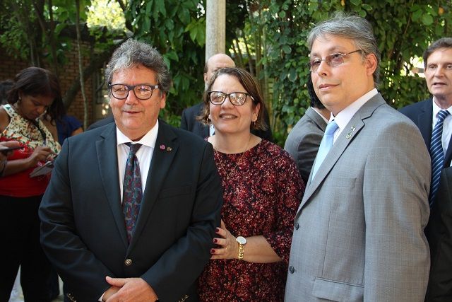 Kléber Morais,  a chefe de gabinete doIBC, Érica Deslandes e João Ricardo